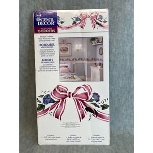 Plaid Stencil Decor Multi Layer Borders Bow Dazzlers Stencil Kit‎ 26616 NEW Leaf